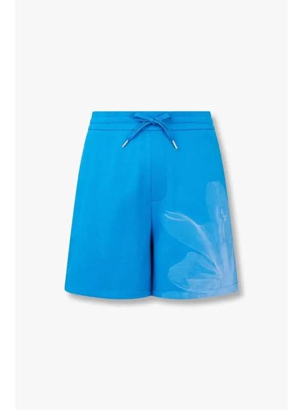 Men s Flower Graphic String Shorts Blue - ARMANI EXCHANGE - BALAAN 1