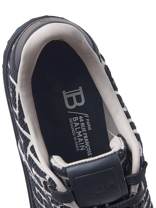 B Court Jacquard Monogram Low Top Sneakers Black - BALMAIN - BALAAN 8