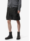 Turn-Up Hem Satin Shorts Black - MAISON MARGIELA - BALAAN 2