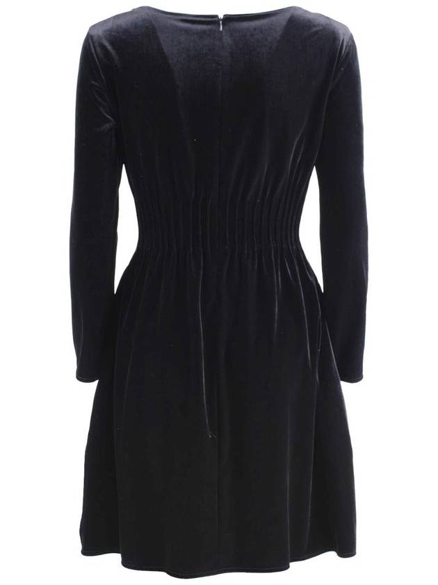 Emporio Armani Flared Chenille Dress With Ribbing - EMPORIO ARMANI - BALAAN 2