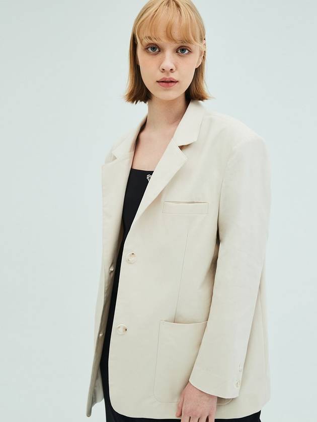 Cotton Oversized Jacket Cream - OPENING SUNSHINE - BALAAN 4