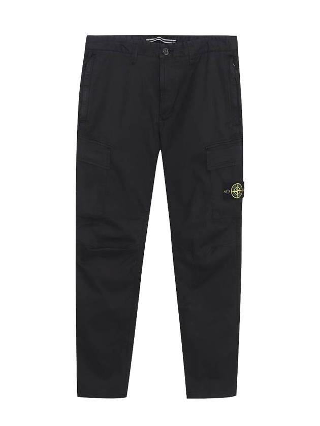 Men's Wappen Patch Straight Pants Black - STONE ISLAND - BALAAN 1