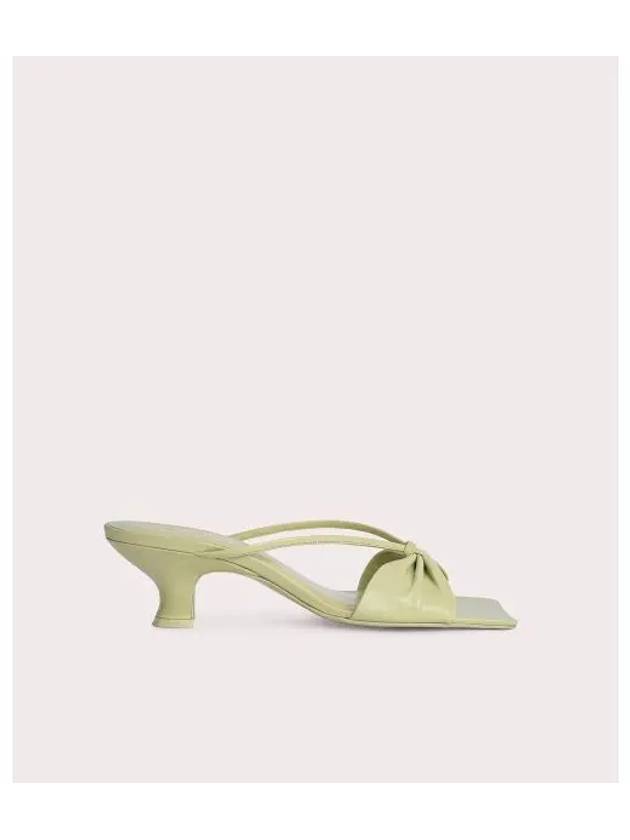 FREYA GLOSS GRAINED LEATHER MULE OLIVE B1FUSM017WHOGR1CW0 - BY FAR - BALAAN 1