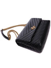 Kira Chevron Convertible Shoulder Bag Black - TORY BURCH - BALAAN 6