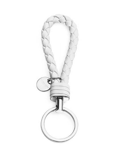 Intrecciato Leather Key Holder White - BOTTEGA VENETA - BALAAN 2