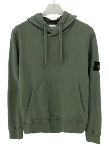 Stone Island Waffen Patch Khaki Hooded Sweatshirt 721564151 - STONE ISLAND - BALAAN 1