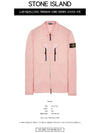 Wappen Patch Old Treatment Zip-Up Overshirt Pink - STONE ISLAND - BALAAN 3