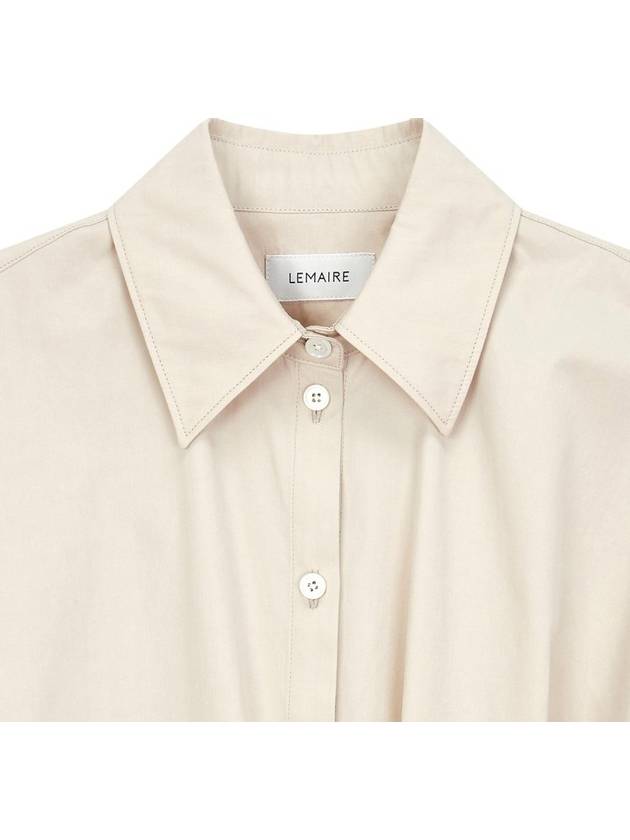 Straight Collar Twisted Shirt Dusty Rose - LEMAIRE - BALAAN 4