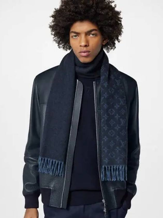 Monogram Gradient Scarf Navy Blue - LOUIS VUITTON - BALAAN 2