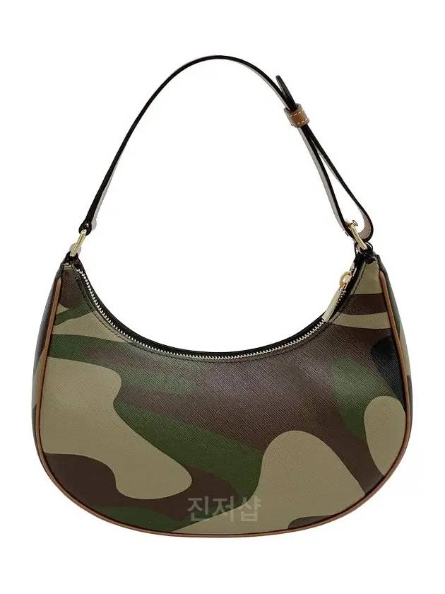 Camouflage Canvas Abba Shoulder Bag Khaki 193952DGR 15KH - CELINE - BALAAN 3