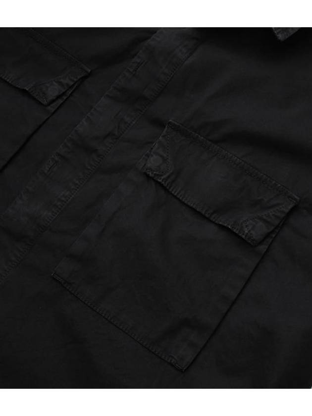 Old Treatment Over Long Sleeve Shirt Black - STONE ISLAND - BALAAN 6