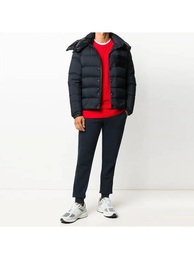 Aubrac Emboss Logo Goose Down Padding Navy - MONCLER - BALAAN 3