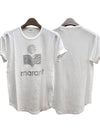 Koldi Linen Short Sleeve T-Shirt White - ISABEL MARANT ETOILE - BALAAN 2