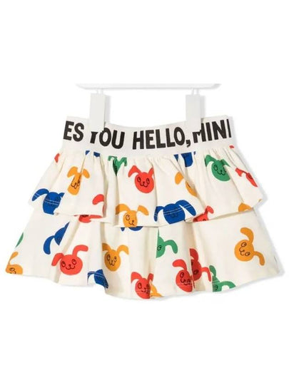 Kids Rabbit Pattern Cancan Skirt Ivory 21230173 11 - MINI RODINI - BALAAN 2