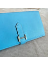 Bean long wallet Mizore blue silver plate - HERMES - BALAAN 4