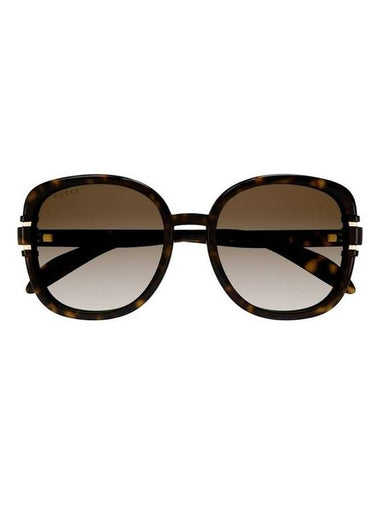 Eyewear Interlocking G Oval Frame Sunglasses Brown - GUCCI - BALAAN 1