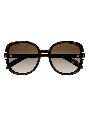 Eyewear Interlocking G Oval Frame Sunglasses Brown - GUCCI - BALAAN 1