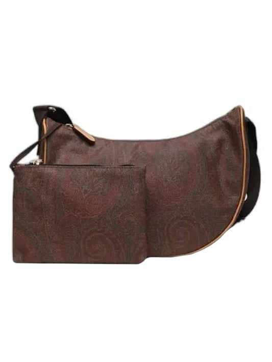 Paisley Half Moon Cross Bag Brown - ETRO - BALAAN 1