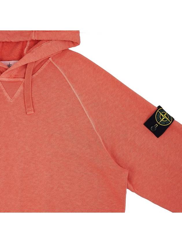 Malfile Fleece Garment Dyed Hoodie Orange - STONE ISLAND - BALAAN 5