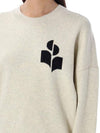 Logo Intarsia Crewneck Sweater Ecru - ISABEL MARANT - BALAAN 4