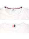 MJS010AK9863 Unisex White Pocket Round T Shirt - THOM BROWNE - BALAAN 4