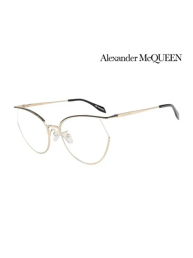 Eyewear Cat Eye Metal Eyeglasses Gold - ALEXANDER MCQUEEN - BALAAN 1