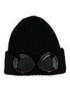 Extra Fine Merino Wool Goggle Beanie Black - CP COMPANY - BALAAN 2