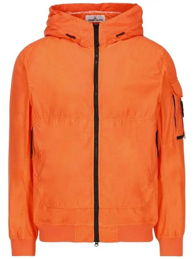 Men's Wappen Patch Naslan Watro Hooded Jacket Orange - STONE ISLAND - BALAAN 1