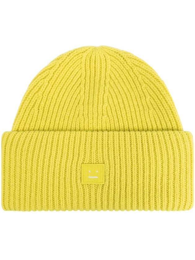 Small Face Logo Beanie Yellow - ACNE STUDIOS - BALAAN 3