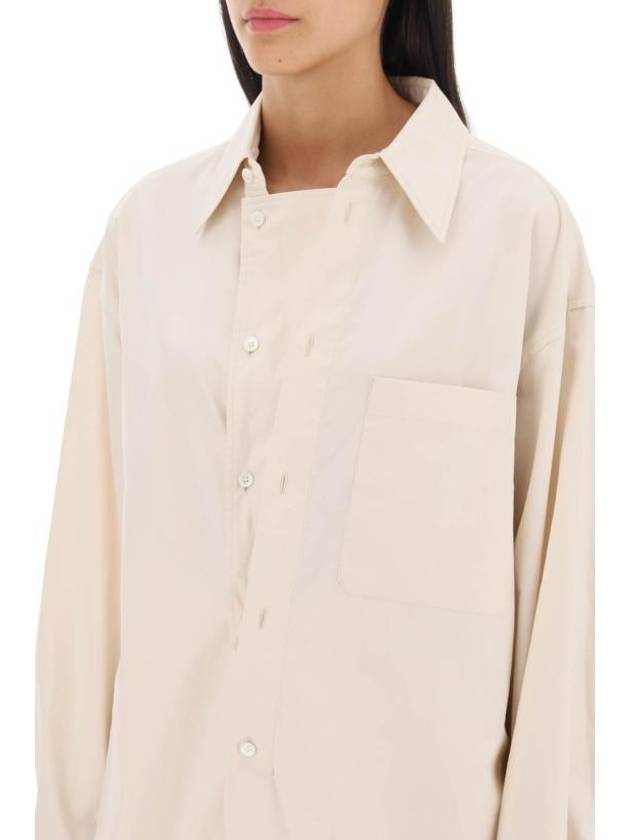 Poplin Oversized Shirt Light Cream - LEMAIRE - BALAAN 5