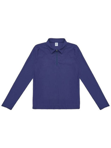 Cool ribbed collar long sleeve t-shirtnavy - BUTTONPLAY - BALAAN 1