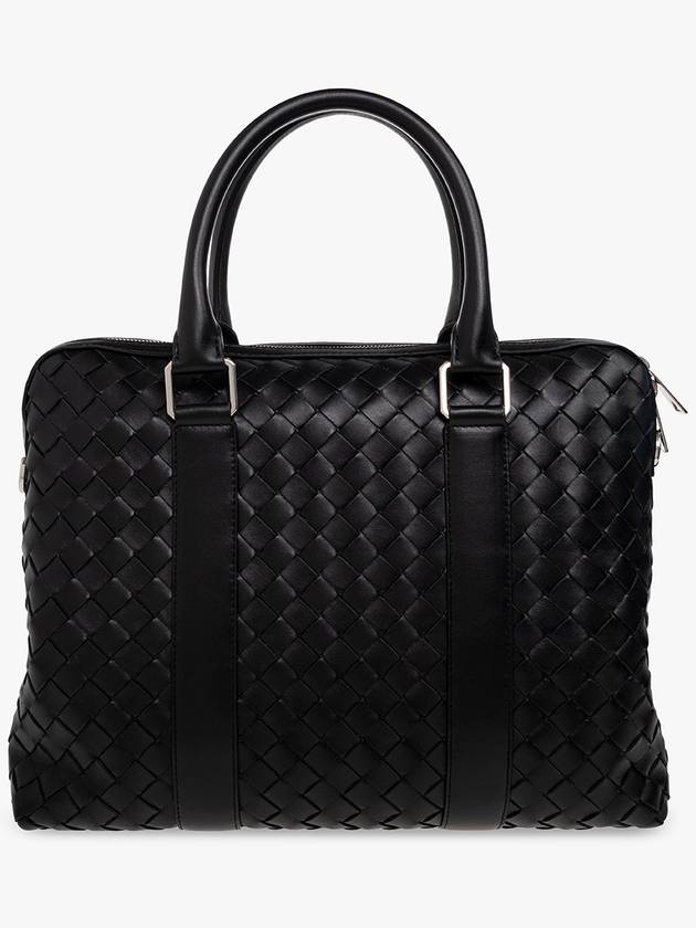 Intrecciato Leather Brief Case Black - BOTTEGA VENETA - BALAAN 4