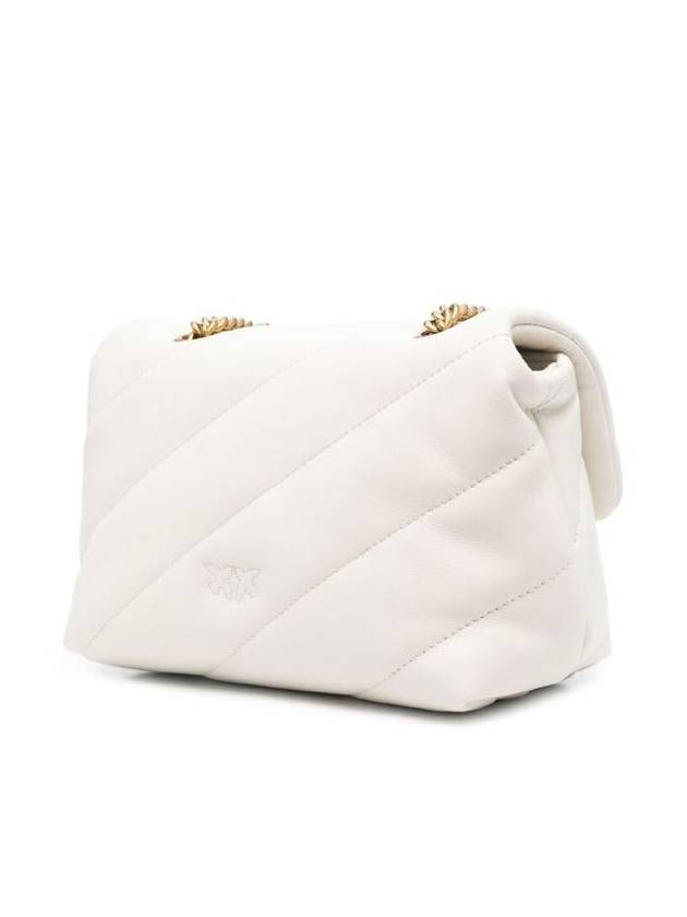 Women's Puff Maxi Quilted Mini Love Shoulder Bag White - PINKO - BALAAN 3