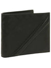 Shadow Diagonal Leather Half Wallet Black - FENDI - BALAAN 3