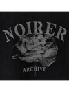 Archive Print Crop T-Shirt Black - NOIRER FOR WOMEN - BALAAN 6