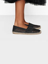 Granville Mesh Embroidery Logo Espadrille Slip-Ons Black - DIOR - BALAAN 7