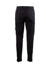 Stretch Cotton Gabardine Garment Dyed Cargo Straight Pants Navy - STONE ISLAND - BALAAN 3