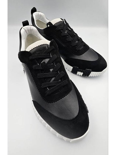 Bouncing Leather Low Top Sneakers Noir - HERMES - BALAAN 2