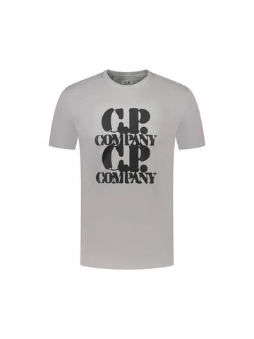 30/1 Jersey Graphic Short Sleeve T-Shirt Grey - CP COMPANY - BALAAN 1