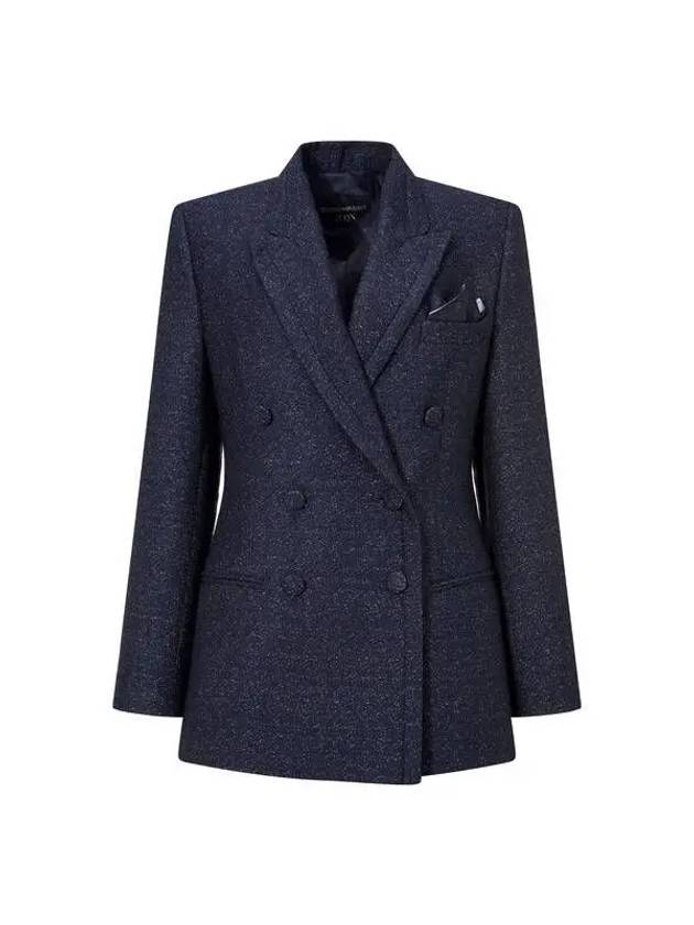 Women s Peaked Lapel Double Breasted Jacket Navy 270656 - EMPORIO ARMANI - BALAAN 1