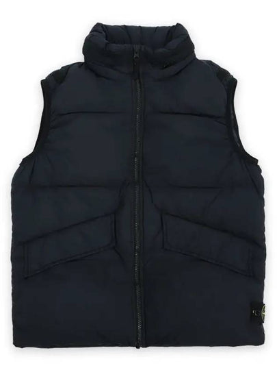 Kids Crinkle Reps Recycled Nylon Down Vest Navy - STONE ISLAND - BALAAN 2