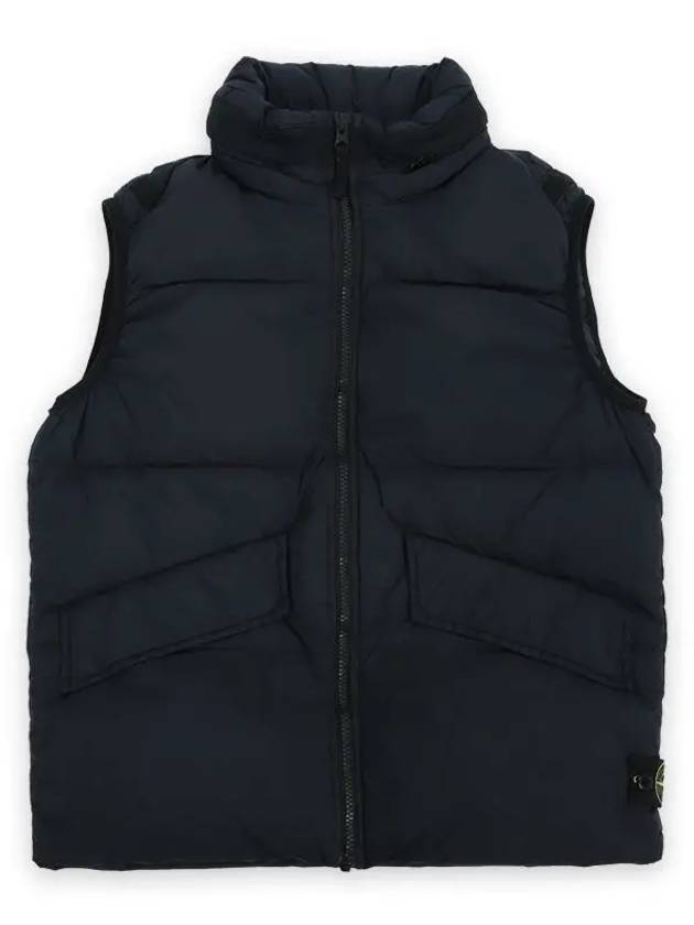 Kids Crinkle Reps Recycled Nylon Down Vest Navy - STONE ISLAND - BALAAN 3