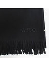 1017 ALYX 9SM signature logo embroidered wool muffler black - A.P.C. - BALAAN.