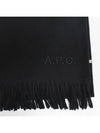 Signature Embroidered Logo Wool Muffler Black - A.P.C. - BALAAN 5