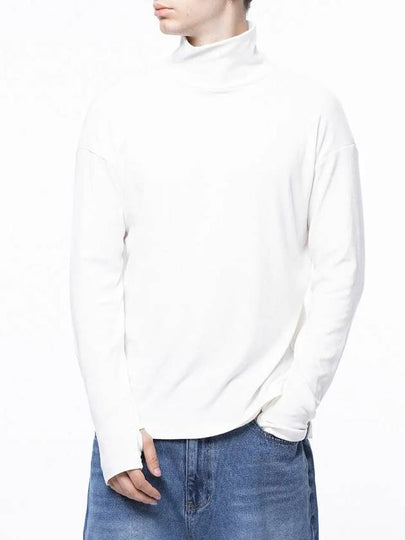 Men s M243TP04WH Spandex Finger Warmer Turtleneck Polar T shirt White - CHANCE'S NOI - BALAAN 2