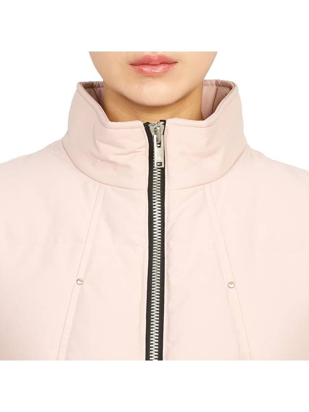 Women's Logo Patch Zipper Padded Vest Pink - MOOSE KNUCKLES - BALAAN 8