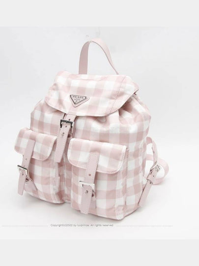 Re nylon check backpack pink 1BZ677 1240hva - PRADA - BALAAN 2