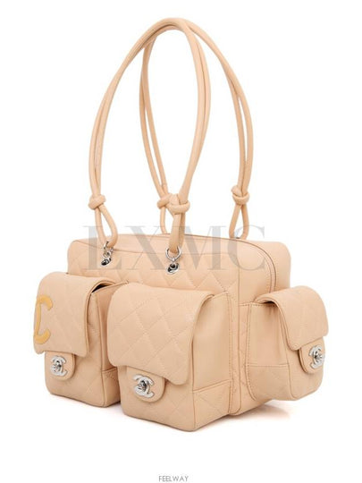 Cambon Reporter Bag Beige Multi Pocket Boston - CHANEL - BALAAN 2