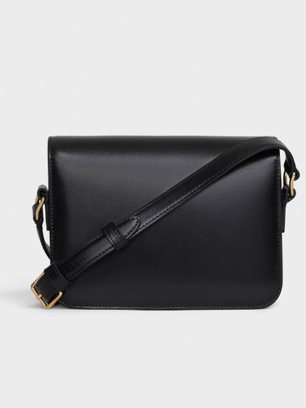 Teen Triomphe Shiny Calfskin Cross Bag Black - CELINE - BALAAN 4