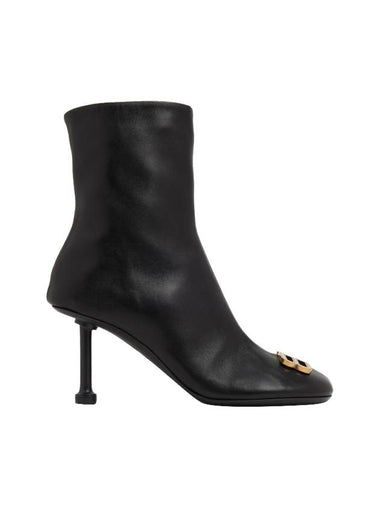 Groupie Leather Ankle Boots Black - BALENCIAGA - BALAAN 1